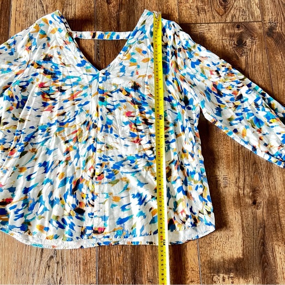 Liverpool Los Angeles Women’s 3/4 Sleeve Blouse Multicolor Size Large - Picture 7 of 14